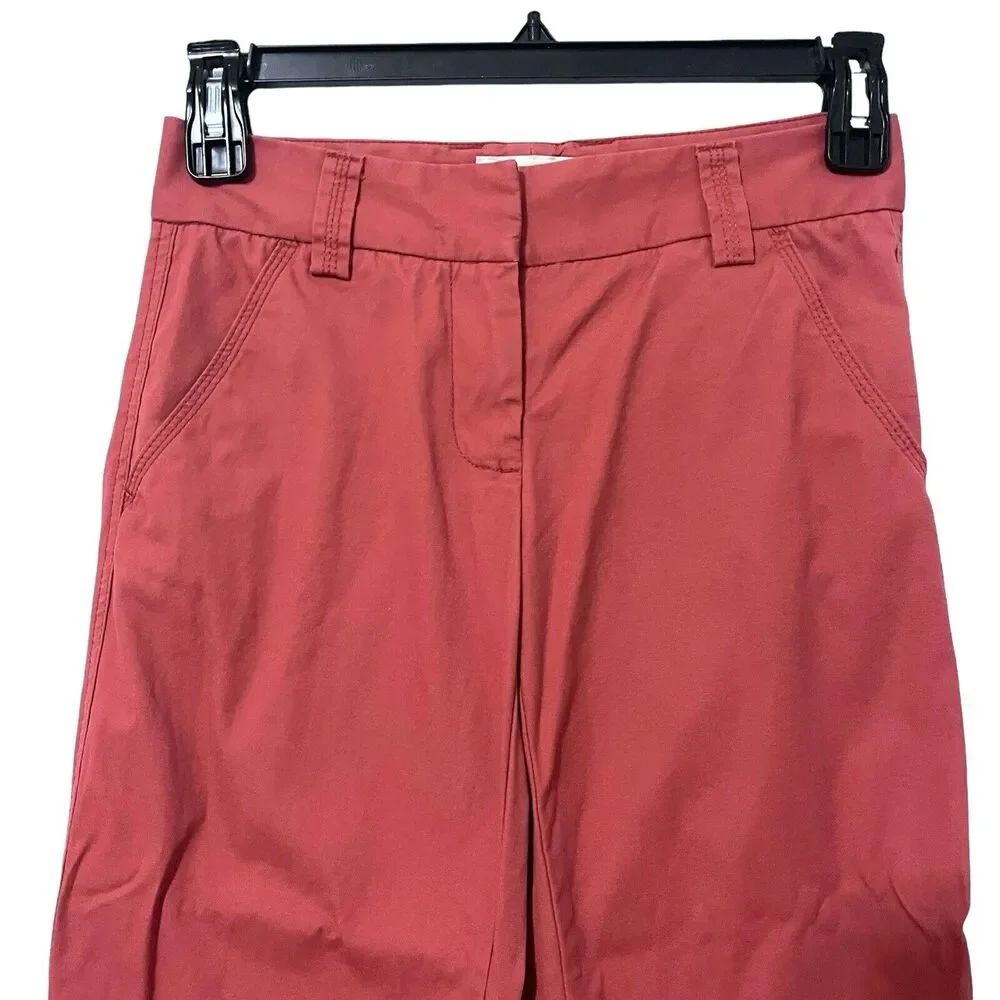 J. Crew Women’s Pants Size 0S Pink Classic Twill Chino Favorite Fit 100% Cotton - Picture 2 of 6